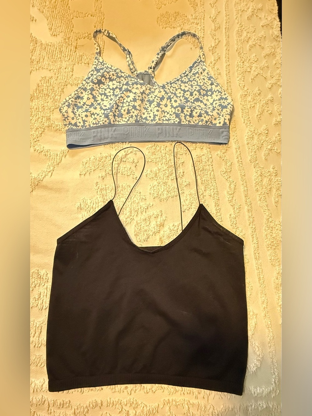 Free People Cami & Pink sport bra Set